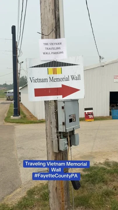 The Vietnam Memorial Wall will be on display ath the Fayette County Fairgrounds through July 20th.

#veterans #discoverfayettepa