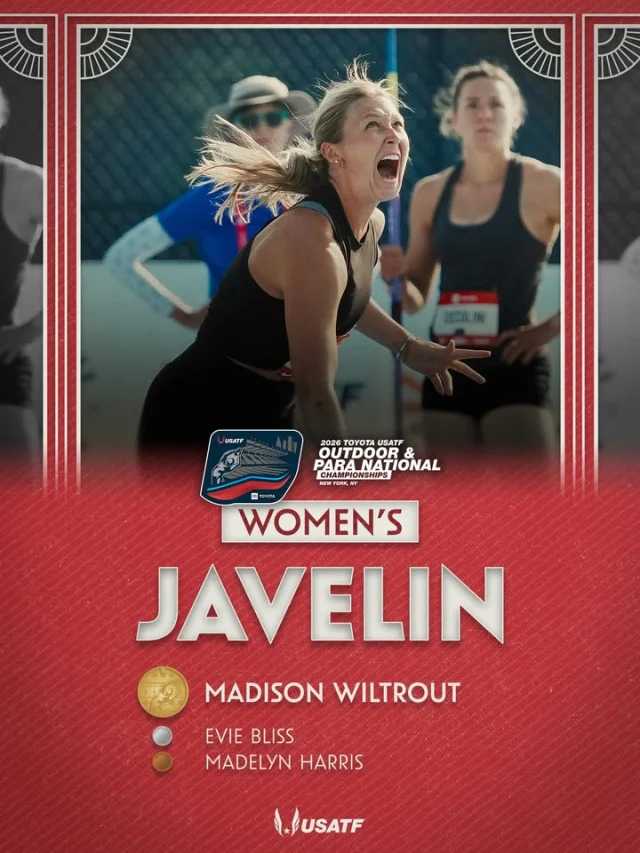 Shout out to 2017 Connellsville grad Madison Wiltrout on winning the USA Track & Field National Championship in Women's Javelin throwing 61.53 meters (201Feet, 10inches) last night!!!