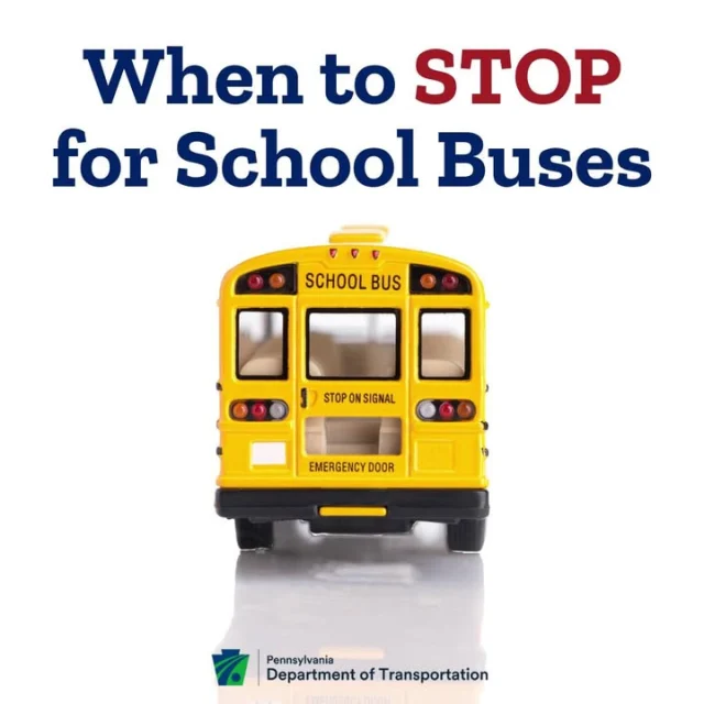 As MOST Fayette County, PA schools head back to class today, please use extra caution during your morning and afternoon commutes. Watch for students at bus stops, slow down in school zones and know when you are required to stop for a school bus. A few extra minutes of patience can help keep our students safe throughout the school year! 🚌📚