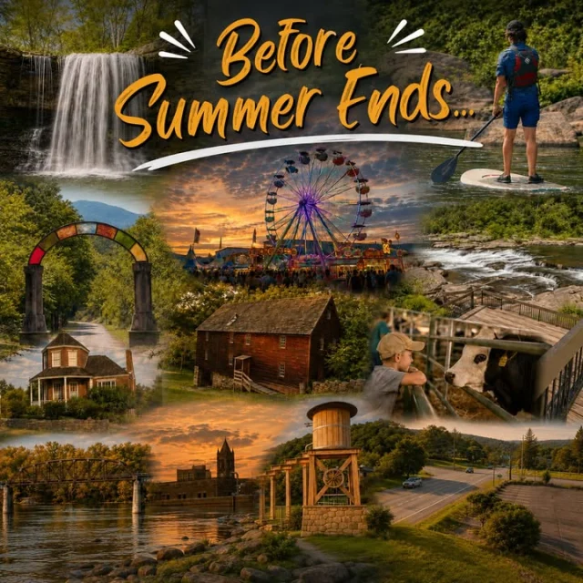 Throughout August, our **Before Summer Ends** series shared plenty of ways to enjoy the season right here in Fayette County—from trails, waterfalls and river adventures to fairs, history and familiar hometown views.

August may be coming to a close, but summer isn’t over just yet. There’s still time for one more adventure, one more day outside or one more visit to a local favorite.

Go out and Discover Fayette!