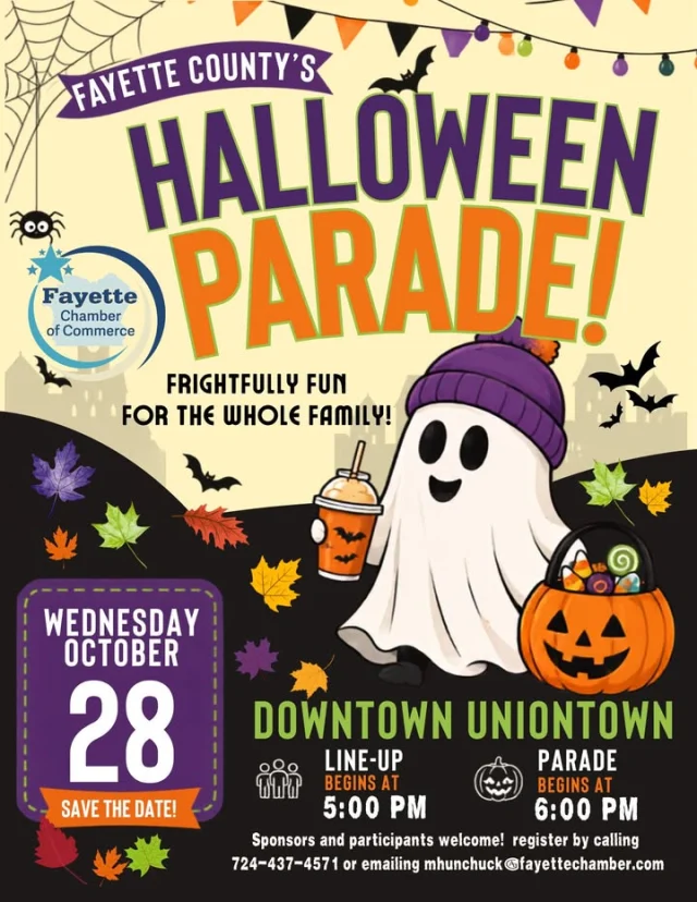 The Fayette County, PA Halloween Parade has offcially been announced!

Question of the Week: What was your BEST Halloween costume?

Drop it in the comments!

#discoverfayette #Halloween #costume